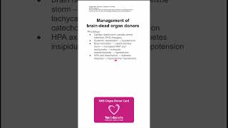 Management of braindead organ donors [upl. by Madson]