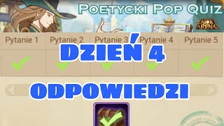 Dzień 4  Poetycki pop quiz odpowiedzi  AFK Arena Polska [upl. by Keligot]