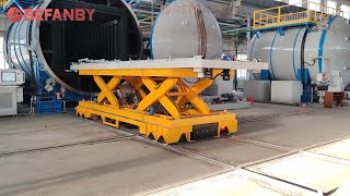 Scissor Lift Battery Transfer CartVertical And Horizontal Movement Transfer Trolley [upl. by Oivaf]