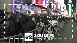 Revelers from around the world gather in Times Square for New Years Eve [upl. by Yremogtnom]