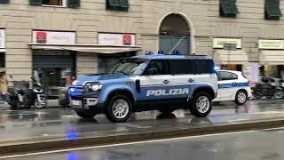 Genoa Bologna 2024 Maxi Scorta Reparto Mobile e Carabinieri in sirena neiperte italy police [upl. by Gapin614]