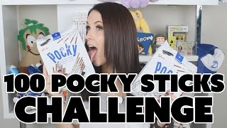 100 Pocky Sticks CHALLENGE  Meg Turney [upl. by Marmion]