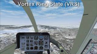 Vortex Ring State Demonstration and Recovery FSX [upl. by Nirok]