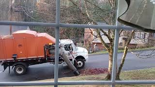 Leaf Vacuum Truck in Action [upl. by Liddle]