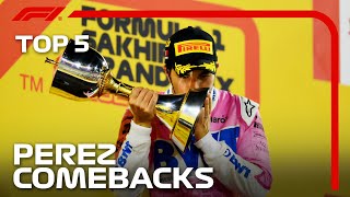 Top 5 Sergio Perez Comebacks [upl. by Iey]