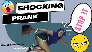 Arching my back prank on my boyfriends reaction It was lit 😮 check out [upl. by Anaujat81]