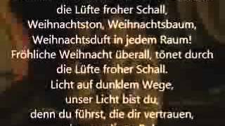 Weihnachtslieder Fröhliche Weihnacht überall Text [upl. by Giardap970]