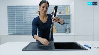 Install  GROHE QuickFix Robinet de Cuisine avec QuickTool [upl. by Marpet]