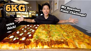 INSANE 65KG 135 lbs FLATBREAD PIZZA EATING CHALLENGE  My Heaviest Pizza Challenge by Far [upl. by Esinyt]