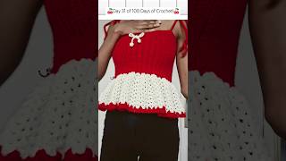 👚 Day 31 of 100 Days of Crochet 100crochet cherry crochet iseered red [upl. by Gaye242]