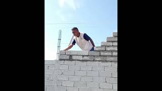 Amazing skill installing block cement [upl. by Reviel]