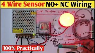 4 Wire Sensor Wiring And Working Proximity Sensor Wiring With Relay [upl. by Sitrik]