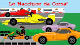 Coloriamo Insieme le Macchine da Corsa  Cartoni per Bambini [upl. by Rickert]