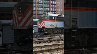 Metra 176 leads outbound train out of OTC metra railway metrarail train [upl. by Leonardo]