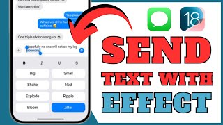 How To Send Text With Effect In iMessage On iOS 18 [upl. by Arty]