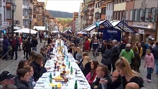 246 m lange Tafel bei der Thyssen Krupp  Turmeröffnungsfeier in Rottweil  07102017 [upl. by Macmahon]