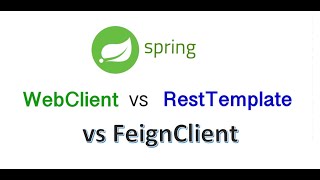 RestTemplate vs FeignClient vs WebClient Http Clients [upl. by Aserret]