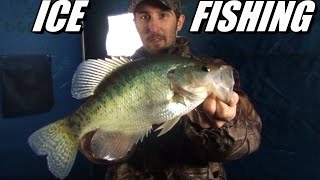 ICE FISHING 2015 Giant Slab Crappie amp Bluegill [upl. by Aneev]