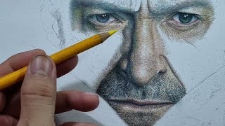 Live Drawing Hyperrealistic Colored Pencil Portrait Polychromos [upl. by Aikkin878]