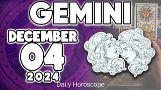 𝐆𝐞𝐦𝐢𝐧𝐢 ♊ 😁UNEXPECTED STROKE OF LUCK🤩 Horoscope for today DECEMBER 4 2024 🔮 horoscope new zodiac [upl. by Novihc156]