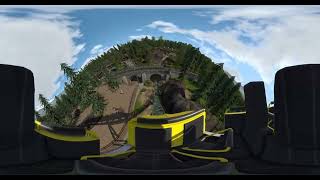 【VR360°】roller coaster through forest Amazing 360° Video [upl. by Perusse]