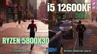 i5 12600k ddr5 vs Ryzen 5800x3d ddr4 in 2024 [upl. by Brittne]