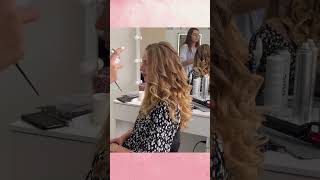 Stepbystep video of creating beautiful voluminous curls on a curling iron [upl. by Eissim]