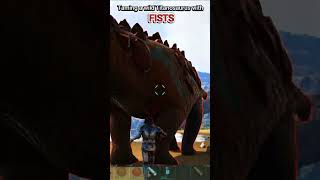 Challenge TAME TITANOSAUR WITH FISTS arksurvivalevolved [upl. by Lairbag]