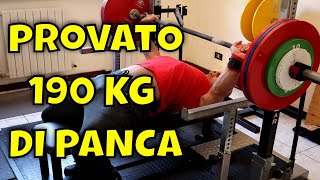 185 KG PANCA PIANA  TEST MASSIMALE  Ho provato a sollevare 190 kg  Riuscito o Superato [upl. by Aisor]