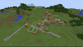 Big 188 Minecraft village seed with blacksmith horses and diamonds [upl. by Any679]