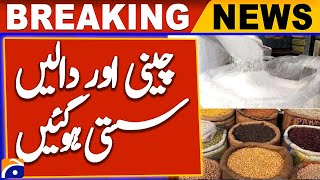 Govt announces significant price reductions for pulses sugar  Geo News [upl. by Teteak]