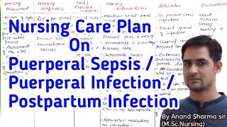 Puerperal SepsisPuerperalPostpartum Infection nursingcareplan anandsnursingfiles [upl. by Gabor]