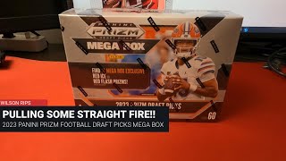 Pulling Straight Fire  2023 Panini Prizm Football Draft Picks Mega Box [upl. by Acyre]