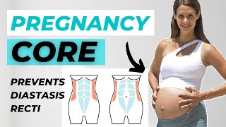 CORE WORKOUT during PREGNANCY to prevent Ab Separation  Diastasis Recti [upl. by Valdis163]