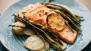 Easy Baked Lemon Pepper Salmon Recipe [upl. by Woodford]