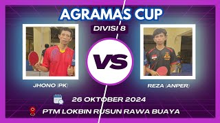 Tournament Tenis Meja AGRAMAS CUP 2024  Jhono PK Div8 vs Reza Anper Div8 tenismeja [upl. by Urbana]