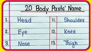 20 Body Parts Name in English  20 Body Parts Name English mein  Human Body Parts Name [upl. by Kenward148]