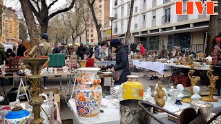 🇫🇷PARIS Vanves Flea Market Walk Live Streaming 25Feb2023 [upl. by Jackie]