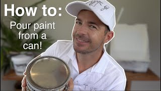 How to pour paint from paint can correctly into your paint pot and paint tray [upl. by Airretnahs]