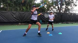 Developing Tennis Champions with Coach Dabul Players on the videos are between 8 and 11 yo [upl. by Ynnaej]