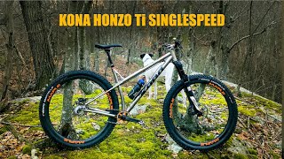 Kona Honzo Ti Singlespeed Bike Check [upl. by Ynaittirb397]