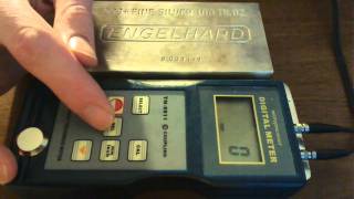 Using an Ultrasonic Thickness Gauge to Test a Real and Fake 100oz Engelhard Silver Bar [upl. by Otero]