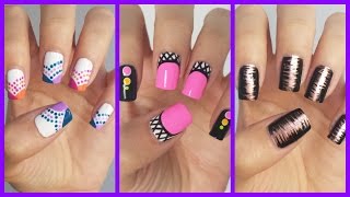 Easy Nail Art For Beginners 15  JennyClaireFox [upl. by Darlene467]