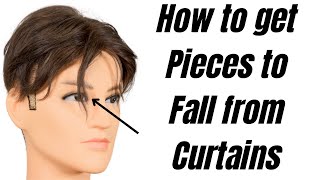 How to get Pieces of Hair to Fall from a Curtains Hairstyle  TheSalonGuy [upl. by Skerl667]