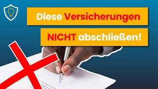 5 sinnlose Versicherungen nicht abschließen [upl. by Ahcire]