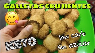 🍪 Galletas Keto Crujientes  Low carb y sin azúcar 😋 [upl. by Goode]