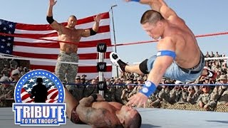 John Cena Batista amp Rey Mysterio vs Randy Orton amp JeriShow Tribute to the Troops Dec 20 2008 [upl. by Stu655]