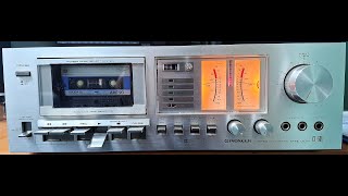 миниобзор кассетной деки Pioneer CT600 1979 после профилактики [upl. by Ellissa48]