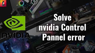 How To Solve Nvidia Control Pannel Error Not WorkingOpening 2020  Your Tech Avatar [upl. by Airreis667]