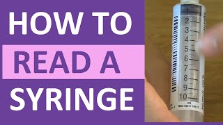 How to Read a Syringe 3 ml 1 ml Insulin amp 5 mlcc  Reading a Syringe Plunger [upl. by Renwick]